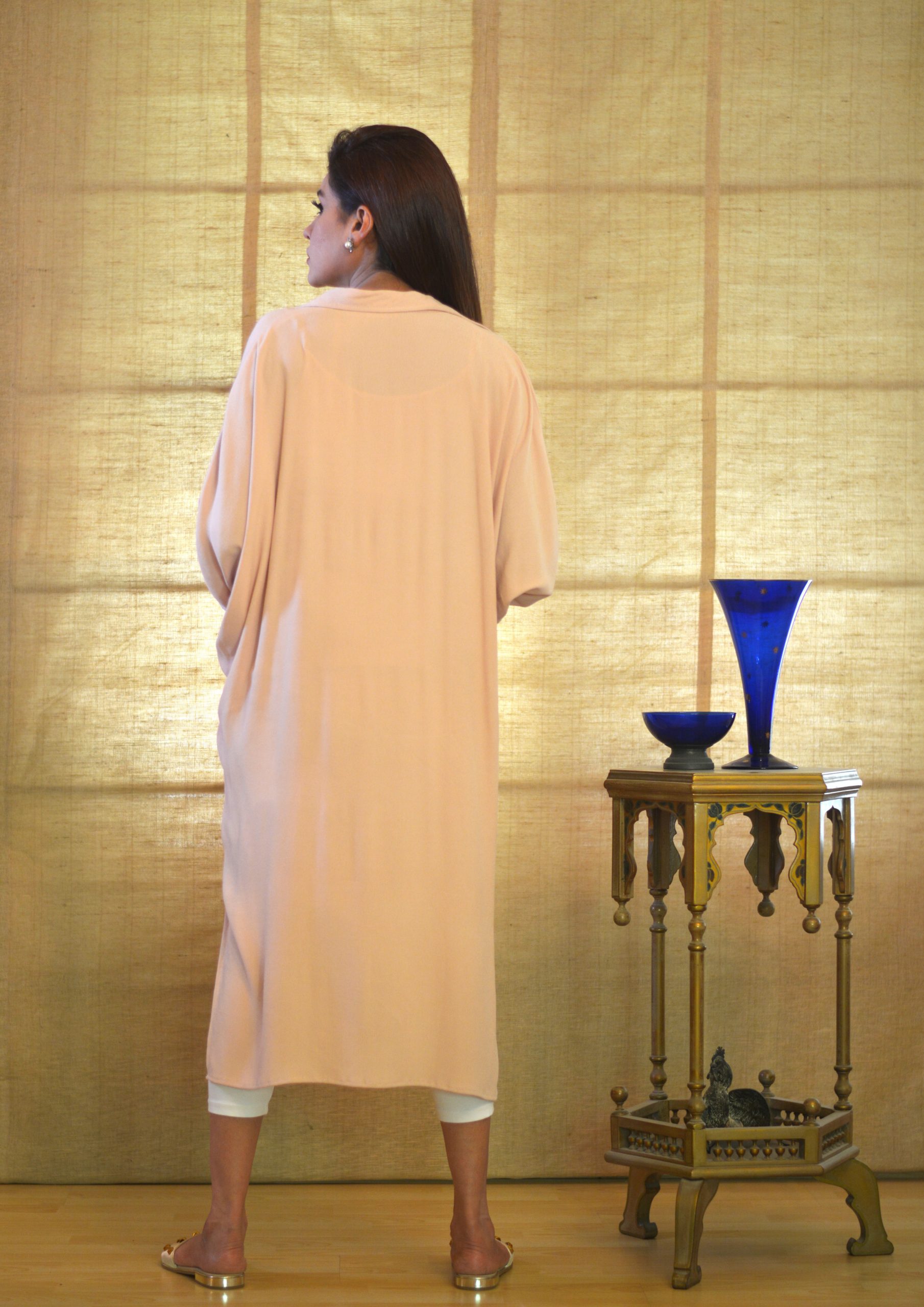 pink kurti back
